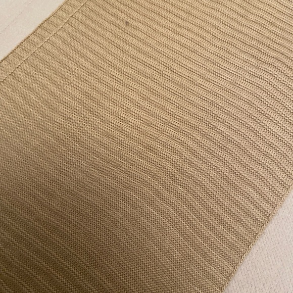 ECHO cream sparkling SCARF 100” X 7 1/2” with gold and blue threads - Picture 6 of 8